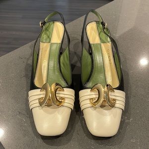 Gucci Usagi Half Moon Slingbacks Size 36.5 Like New